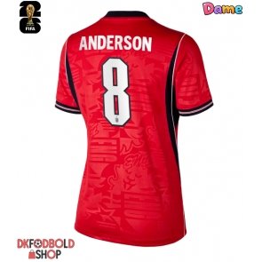 England Elliot Anderson #8 Udebanetrøje Dame VM 2026 Kort ærmer England Elliot Anderson #8 Udebanetrøje Dame VM 2026 Kort ærmer